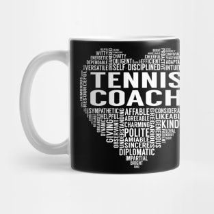 Tennis Coach Heart Mug